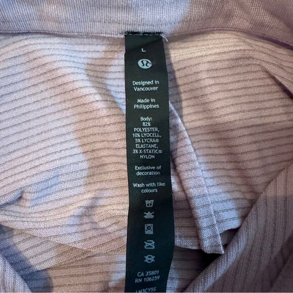 Lululemon Evolution Short‎ Sleeve Polo Shirt in Heathered Lunar Rock Sz L - Picture 6 of 8